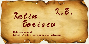 Kalin Borišev vizit kartica